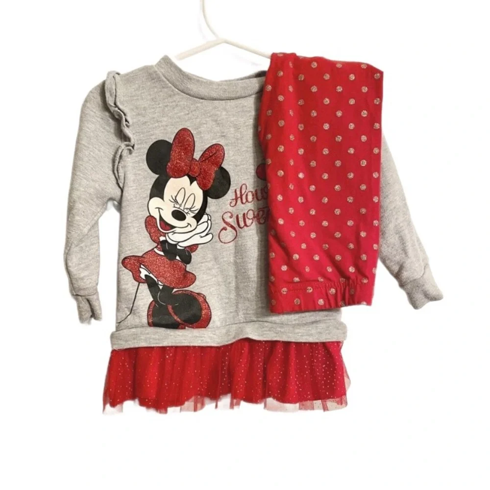 EUC How Sweet Minnie Mouse Set Size 24 Months